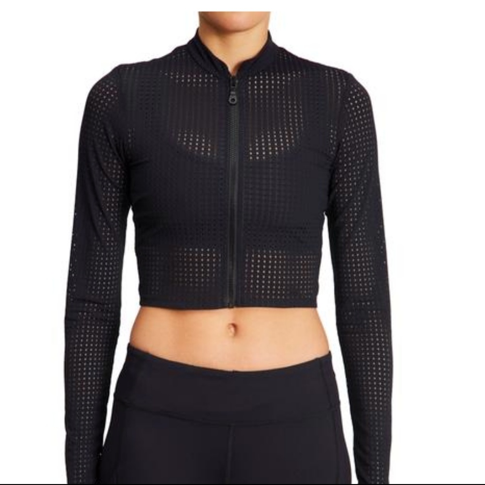 BOOM BOOM ATHLETICA Cropped Jacket Black Small NWT